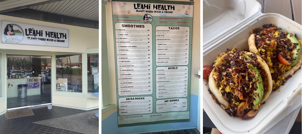 Leahi Health Hawaii Kai Menu